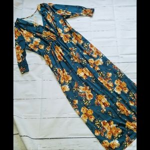 Teal/ Gold Gilli dress from Tara Lynn's Boutique